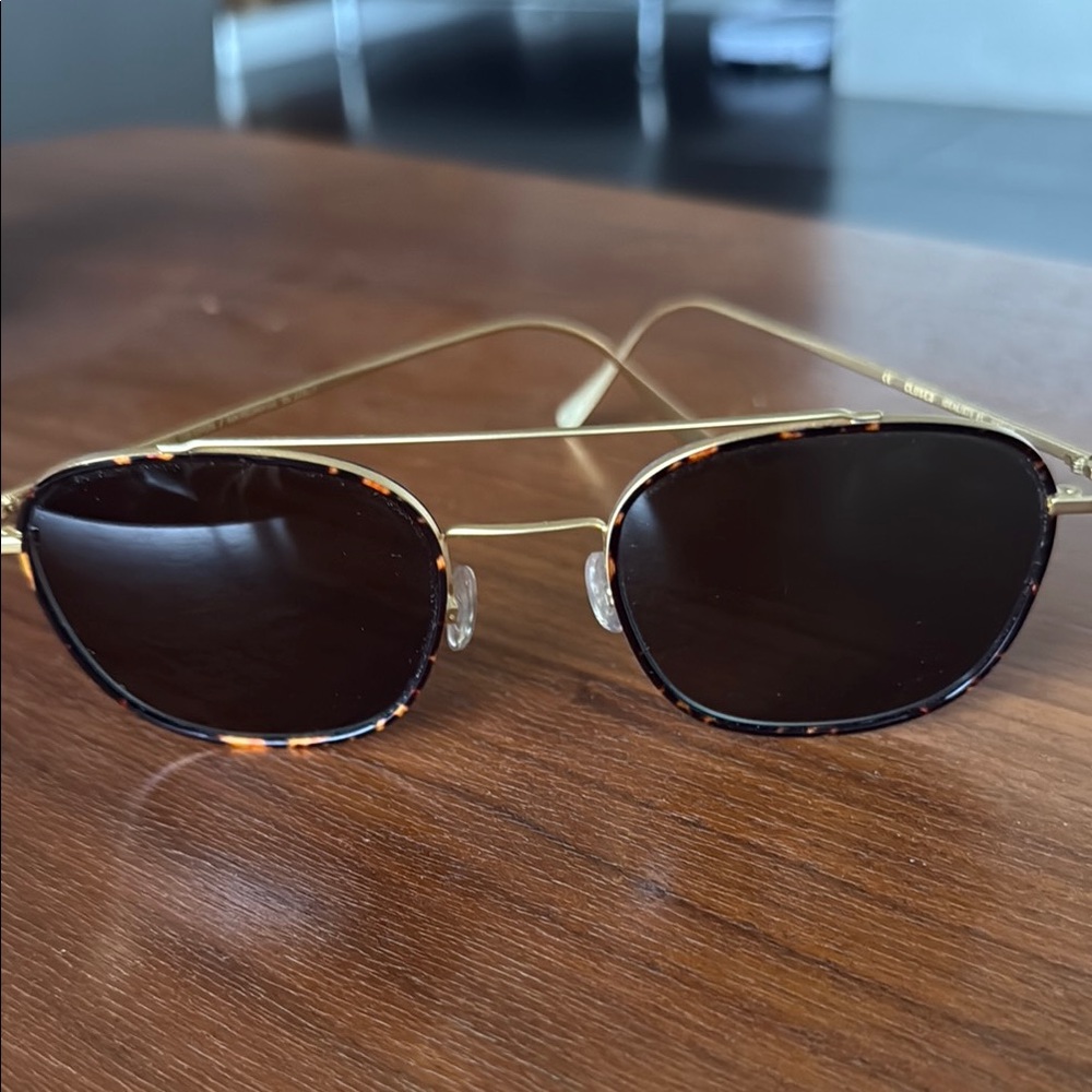 VIU x CLOSED tortoise and gold titanium sunglasses.